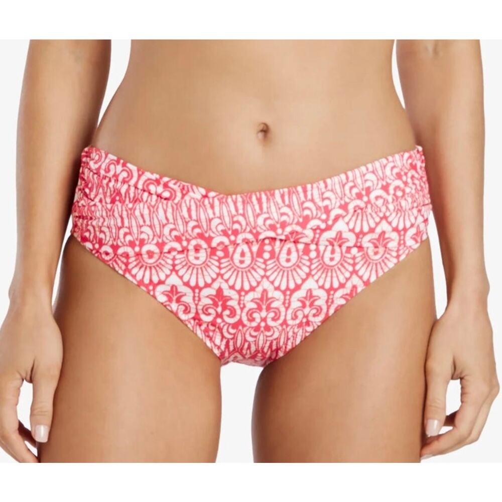 Helen Jon Island Batik Twist Front Hipster Bikini Bottom L NWT